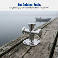 316 Stainless Steel Nautical Anchoring Bollard, Single/Double Cross Cleat, Yacht, Fishing Boat Dock Hardware