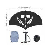 Inflatable Wing Foil Set Ergonomic Handles Inflatable Wing Foil Aerodynamic Design Stand up Hydrofoil Surfing Kit for Sea
