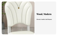 Modern Design Armless Wood Chair Padded Backrest Wooden Chair with Cutout Handle Sturdy Construction Household Furniture Easy to Move for Homeowners, Families, Restaurant Owners, Home Office, Study Room, Kitchen, Tea House