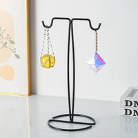 Crossbar Display Stand Metal Scarf Display Stand Stable Base Countertop Hanging Rack for Boutique Owners