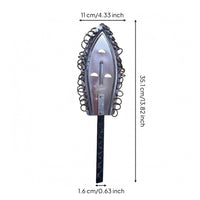 Leaf-Shaped Percussion Piece Teardrop Profile Clapper Shaker Metal African Drum Shaker