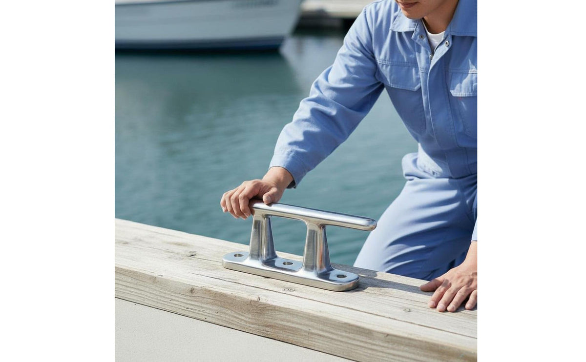 Angled Dock Cleat Yacht Mooring Cleat Heavy Duty for Boat Owners, Marina