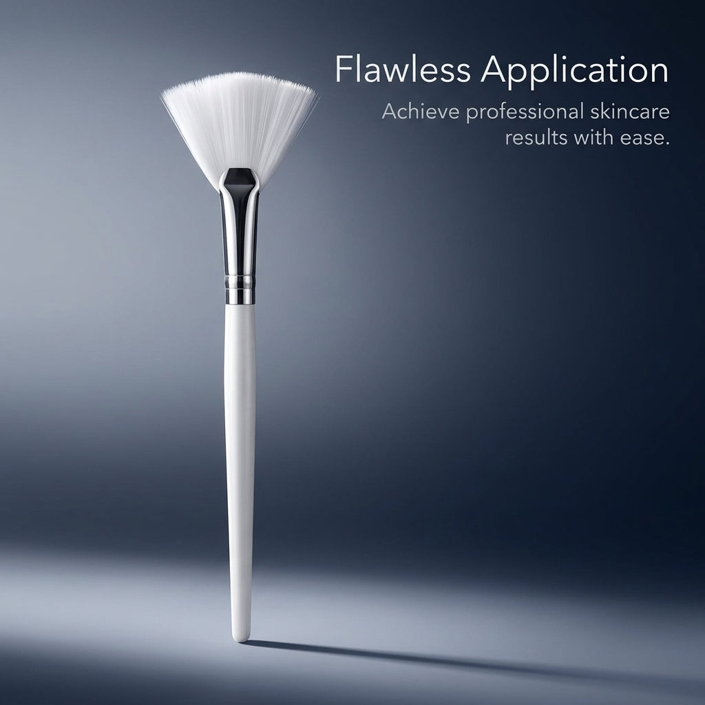 Face Brush with Long Handle, Soft Facial for Skincare Routine, Washable Shaped Cosmetic for DIY Treatment