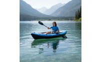 Portable Inflatable Kayak Heavy-Duty Sit-in Kayak Rigid Boat Easy to Use for Paddlers, Flatwater