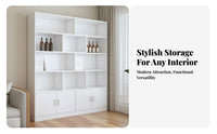 Standing Display Shelf Sturdy Construction Multi-Tier Storage Unit Space-Saving Design Multi-Compartment Storage Organizer for Collectors, Bedroom