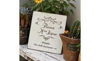 Iron Plaque with Hanging Hook Distressed Square Wall Plaque Weathered for Porch