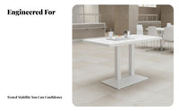 Strong Load-Bearing Cafeteria Table with Stools Hard-Wearing Commercial Furniture Waterproof Tabletop Dining Set Space-Saving Design for Restaurant Owners, Families, Apartment Dwellers, Cafeteria S, Restaurants, Quick-Service Shops, Kitchen