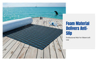 Non-Slip Foam Deck Mat, Geometric Teak Pattern, Boat Flooring, Custom Cut, Kayak Accessory, Protective Pad