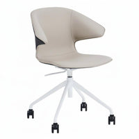 Minimalist and design Armless Shell Chair on casters Height Adjustable rotate Seat Ergonomic Design Office Furniture effortless Rolling Casters for Home Workers, Adults, Students, Study Room, Small areas, Bedroom