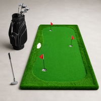 Fake Grass Home Putting Green, Portable Non-Slip Putting Mat with Slope Simulation, Indoor Outdoor Practice for Men