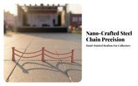 1/64 Chain-Link Barrier Barrier Fence | Low-Profile Diorama Accessory, Miniature Chain Barrier