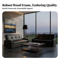 Multi-Functional Pull-extendable Storage Sofa Bed 3-Seater transformable Couch Space-Saving Living Room Furniture long-lasting Frame for Apartment Dwellers, Homeowners, Families, Office, Small Spaces