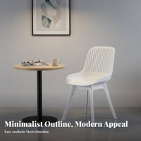 Nordic Design Slatted Back Shell Chair Simple Design Indoor Seating Ergonomic Backrest Home Furnishing Strong and Long-Lasting for Students, Homeowners, Dining Room, Kitchen, Bedroom, Reading Nook