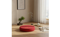 Embroidered Lotus Seat Pad Tranquil Design Round Zafu Pillow Round Zafu Pillow Soft & Comfortable Thick Floor Mat Floor Pillow
