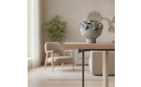 Vase with Petal Relief Minimalist Sculptural Vase Wabi-Rustic Elegance for Living Room