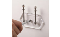 Display Bracket with Hexagonal Base Transparent Acrylic Wall Bracket Acrylic Display Mount Screw-Mounted Compact for Collectors