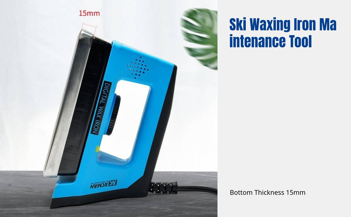 Ski Waxing Iron, Digital Temperature Control, Snowboard & Ski Repair Tool, Hexagonal Plate, Thickened Base, Maintenance