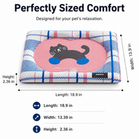 Dog Cooling Mat Gel Filled Square Waterproof Pet Mat for Summer Heatwaves