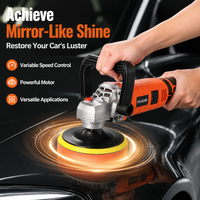 Dual Action Car Polisher, Variable Speed Electric Car Polisher for Paint Correction, 220V Corded Rotary Automotive Polisher with Sponge Set