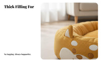 Large Dog Bed Four-Season Use Washable Dog Lounger Removable Cover Bolster Pet Bed for Medium Dogs