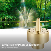 Long-Lasting Brass Fountain Nozzle Fountain Nozzle Heavy-Duty Construction for Landscapers, DIY Enthusiasts, Garden