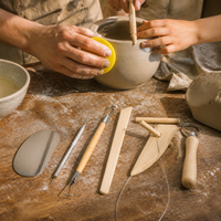 Wooden Pottery Clay Sculpting Tool Set for DIY Clay Modeling and Soft Pottery