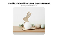 Nordic design Easter rabtouch Figurine vernal Decor Easter rabtouch outline Handmade desktop decoration Hand Painted for Gift Givers, Kids, Desktop, Shelf Display, Home