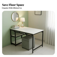 Space-Saving transformable vertical surface Cabinet Desk Foldable Design Folding Table Multi-Functional Household Furniture Integrated Storage for Apartment Dwellers, Students, Home Office Workers, Small areas, Dorm Room, Bedroom