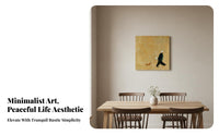 Japanese Rustic Aesthetic Wall Hanging Modern Aesthetic Framed Decorative Painting Waterproof Minimalist Figure Painting for Homeowners, Adults