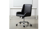 Segmented Backrest Reclining Leather Computer Chair for Study Room