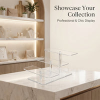 Sunglasses Organiser, Clear Acrylic Transparent 3-Tier Stand, Home Storage and Retail Display, Multi