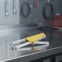 Handheld Pointjoining Butt Clamp Compact Joining Clamp with Copper Tips Precision Clamps Pivoting for Welders, DIYers, Metal Fabrication, Workshop