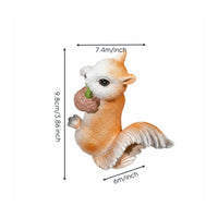 Lifelike Details Climbing Squirrel Pot Decoration Realistic Design Resin Squirrel Ornament Hand Painted Hanging Creature Ornament Waterproof for Plant Lovers, Gardeners, Micro-Landscape, Patio, Balcony, Office