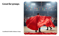 Flocape Effect Gradient Cape Shawl Large-Scale Visual Wearable Performance Capes Lightweight Dance Cape Comfortable for Students, Performers, Opening Ceremonies, School Events, Stage Performances, Sports Fields