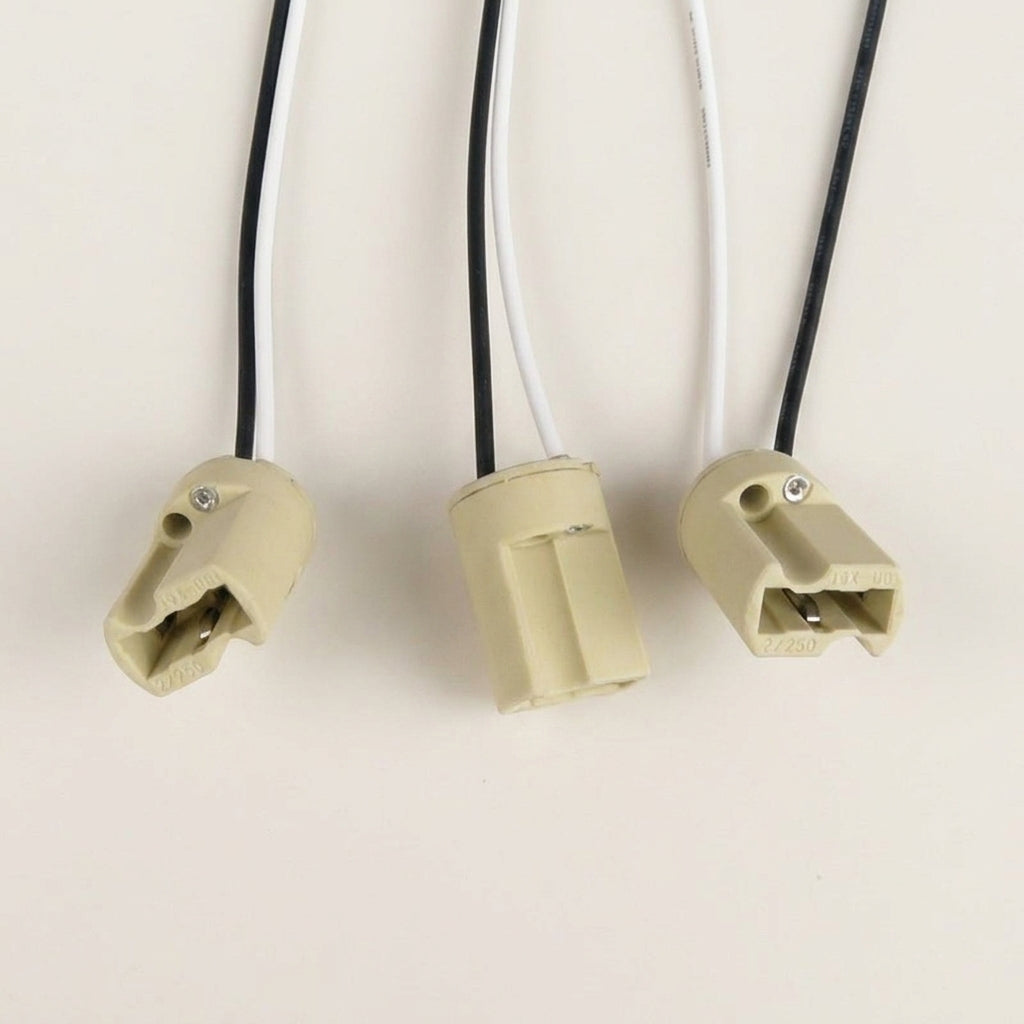 Bulb Holder with Ceramic Lamp Socket, High Temperature Resistant 15cm Wire, Replacement Lamp Holder for DIY Lighting, 250V Ceramic Light Base