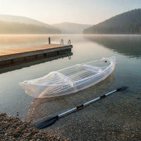 Thickened Body Transparent Watercraft Heavy-Duty 2-Person Inflatable Kayak Portable Inflatable Boat Puncture-Resistant for Outdoor Enthusiasts, Beginners, Fishing Trips, Rivers, Vacations, Beaches