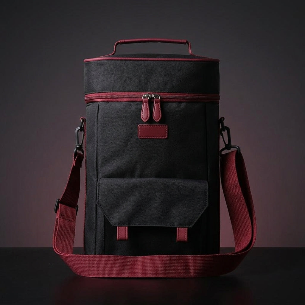 Gift Bag for Wine with Shoulder Strap, Oxford Cloth Ice Bag and Bottle Carrier, 15L Backpack for Bag Travel, Comfortable Style 750ml Bottle Bag