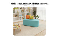Faux Leather Long Seat Soft Padded Armless Backless Ottoman Comfortable pad Upholstered Bench for Children, Guests, Dance Studio, Rest Area, Lobby