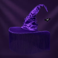 Halloween Witch Hat with Fringe Pointed Witch Hat Spooky Headwear Festive for Costume Parties