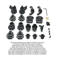 Steering Joints with C-Shaped Hubs Metal RC Car Modification Kit CNC Machined Crawler Axle Parts for 1/10 R1001 R1002 R1003