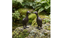 Rustic Metal Cast Iron Duck Textured Tabletop Duck Decor Standing Flat Base for Shelf