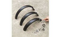 Wide Snow Bike Fenders Extended Oversized Tire Bike Mudguards Curved Mudguards with Support Rods Sturdy for Cyclists, Wet Weather Commuting