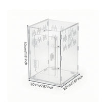 Clear Acrylic Terrarium Transparent Reptile Enclosure Secure Enclosure Compact for Pet Display
