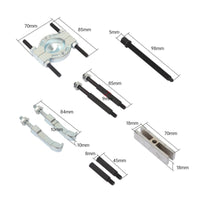 9 Pieces Easy Removal Gearbox Bearing Puller Set Heavy Duty Bearing Extractor Tool Kit Long-Lasting Steel Fits Front and Rear Axles for Technicians