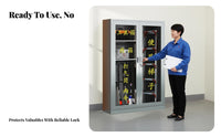 Community Service Cabinet Large Capacity Emergency Supply Cabinet Heavy Duty Public Tool Storage Locker for Property Managers, Residential Communities