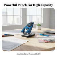 Two-Hole Puncher Metal Construction Two-Hole Paper Punch 50 Sheet Paper Puncher for Teacher, School, Classroom