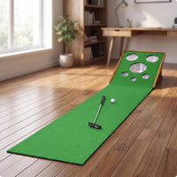 Foldable Golf Chipping and Putting Practice Practice Aid Portable Golf Putting Mat with Adjustable Slope Indoor Premium for Golfers, Home, Office, Garage