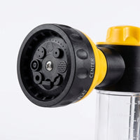 Soap Dispenser Pressure Sprayer for Car Cleaning, Hose Nozzle with 8 Spray Patterns, Large 1000ml Car Wash Bottle, Adjustable Foam Hose Spray