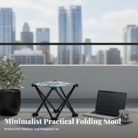 Foldable Design space-saving Folding Stool Lightweight backrestpacking Stool Thickened material Portable Seat Quick Setup for Campers, journeyers, Fishing, Hiking, outdoor meals, Gardening