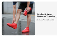 Zipper Closure Waterproof Silicone Shoe Cover Wear-Resistant Silicone Shoe Cover Long-Lasting for Adults, Women, Outdoor, Rainy Days